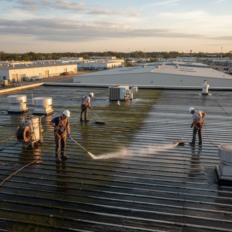 Industrial Roof Cleaning Service